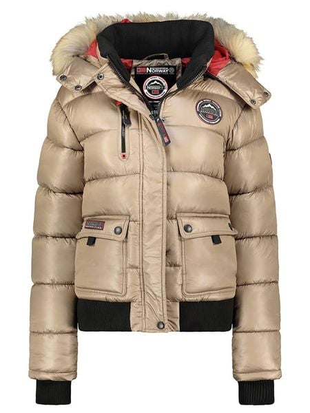 Geographical Norway Kurtka zimowa "Bugs" w kolorze beżowym rozmiar: XXL. Brązowe kurtki Geographical Norway, na zimę, xxl, bez wzorów, prążkowane, bez kaptura. Za 314,01 zł.