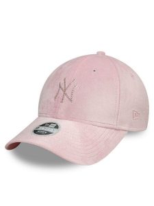 New Era Czapka z daszkiem New York Yankees Diamante Velour 9Forty 60595353 Różowy. Czerwone czapki New Era, bez wzorów, z materiału. Za 119,99 zł.