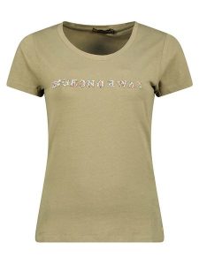 Geographical Norway Koszulka "Jefolly" w kolorze khaki rozmiar: XL. Brązowe bluzki Geographical Norway, xl, bez wzorów, bez kołnierzyka, bez ramiączek. Za 41,69 zł.