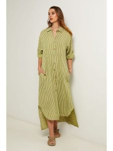 Fleur de Lin Sukienka w kolorze khaki rozmiar: M. Brązowe sukienki Fleur de Lin, na co dzień, m, bez wzorów, bez kołnierzyka, bez ramiączek, maxi, proste. Za 289,95 zł.