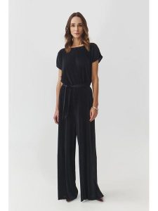 TATUUM Kombinezon "Milou" w kolorze granatowym rozmiar: S. Niebieskie kombinezony Tatuum, s, bez wzorów, z tkaniny, bez kołnierzyka, bez ramiączek. Za 209,33 zł.