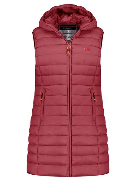 Geographical Norway Kamizelka pikowana "Vatikolor" w kolorze bordowym rozmiar: L. Czerwone kamizelki Geographical Norway, l, bez wzorów, bez kołnierzyka, bez ramiączek, bez kaptura. Za 139,54 zł.