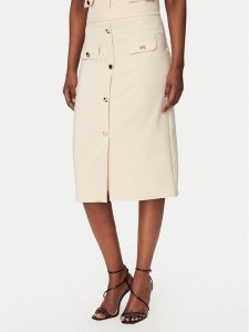 Rinascimento Spódnica ołówkowa CFC0128271003 Beżowy Slim Fit. Brązowe spódnice Rinascimento, xl, bez wzorów, z syntetyku. Za 449,99 zł.