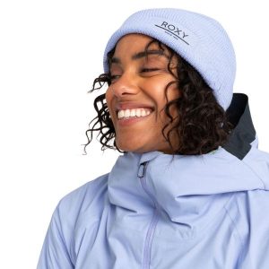 Czapka zimowa damska Roxy Folker. Fioletowe czapki Roxy, bez wzorów. Za 71,50 zł.