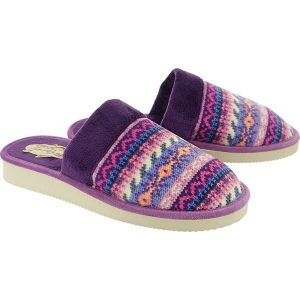 METEOR 071 SWETER NORWESKI fioletowy, kapcie damskie. Fioletowe kapcie Meteor, bez wzorów. Za 47,99 zł.