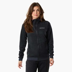 Bluza treningowa damska Swedemount Training Logo Zip Hood II szybkoschnąca. Brązowe bluzy SWEDEMOUNT, bez wzorów, bez kaptura. Za 249,99 zł.
