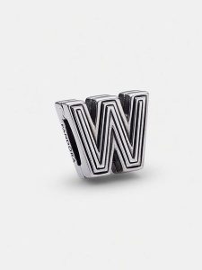 Pandora Srebrny charms "W" rozmiar: onesize. Szare zawieszki Pandora, srebrne. Za 104,95 zł.