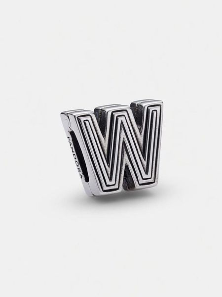 Pandora Srebrny charms "W" rozmiar: onesize. Szare zawieszki Pandora, srebrne. Za 109,95 zł.