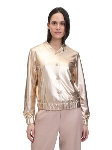 BETTY & CO Kurtka w kolorze złotym ze skóry syntetycznej rozmiar: 36. Żółte kurtki Betty & Co, bez wzorów, ze skóry, bez kaptura. Za 134,95 zł.