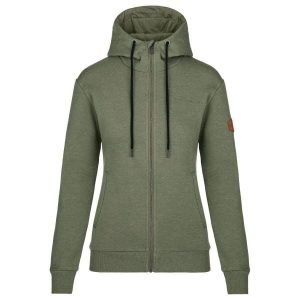 Bluza bawełna damska Kilpi Leines. Zielone bluzy Kilpi, l, bez wzorów, z bawełny, z kapturem. Za 189,67 zł.