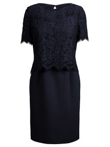 APART Sukienka w kolorze granatowym rozmiar: 36. Czarne sukienki Apart, bez wzorów, z koronki, bez kołnierzyka, bez ramiączek, mini. Za 264,15 zł.