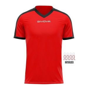 Koszulka piłkarska dla dorosłych Givova Revolution Interlock. Czarne bluzki Givova, xl, bez wzorów, z poliesteru, sportowe, bez kołnierzyka, bez ramiączek. Za 42,87 zł.