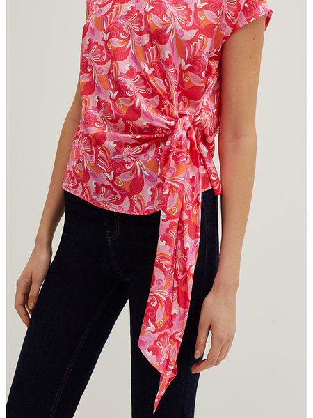 STEFANEL Top w kolorze różowo-jasnoróżowym rozmiar: 38. Różowe topy Stefanel, bez wzorów, z wiskozy, bez kołnierzyka, bez ramiączek. Za 191,88 zł.