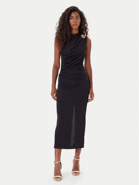 Rinascimento Sukienka koktajlowa CFC0125010003 Czarny Slim Fit. Czarne kombinezony Rinascimento, xl, bez wzorów, z syntetyku, wizytowe, bez kołnierzyka, bez ramiączek. Za 499,99 zł.