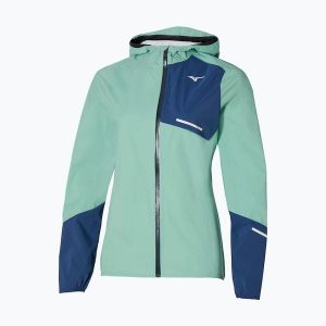 Kurtka do biegania damska Mizuno Waterproof 20K ER. Zielone kurtki Mizuno, bez wzorów, bez kaptura. Za 459,99 zł.