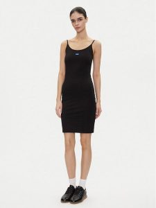 HUGO Sukienka codzienna Narya 50538896 Czarny Slim Fit. Czarne kombinezony Hugo, na co dzień, s, bez wzorów, z bawełny, bez kołnierzyka, bez ramiączek, proste. Za 219,99 zł.