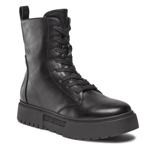 Trzewiki Jenny Fairy. Czarne botki Jenny Fairy, bez wzorów, bez obcasa, na płaskiej podeszwie, bez zapięcia. Za 179,99 zł.