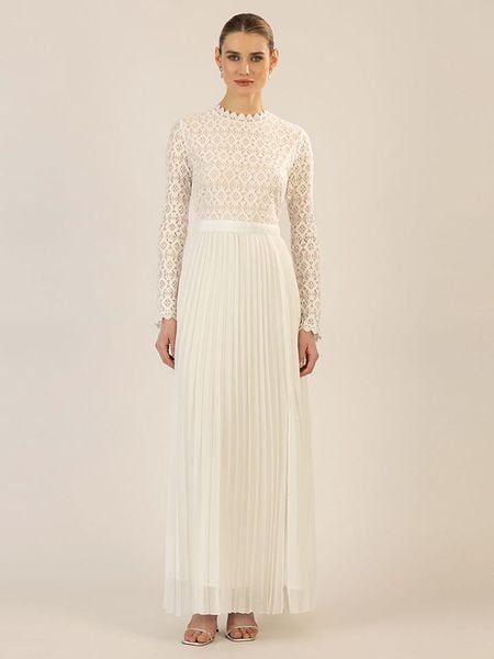 APART Sukienka w kolorze białym rozmiar: 44. Białe sukienki Apart, bez wzorów, z koronki, bez kołnierzyka, bez ramiączek, maxi. Za 327,10 zł.