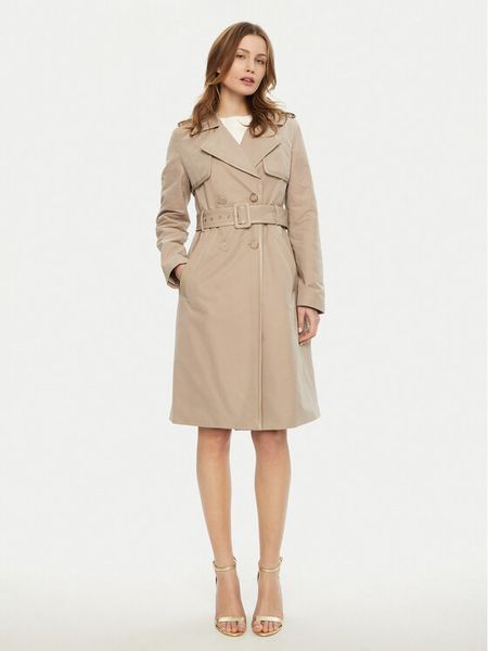 Guess Trencz W5RL14 WGWD2 Beżowy Regular Fit. Brązowe płaszcze Guess, l, z aplikacjami, z syntetyku, bez kaptura. Za 479,99 zł.