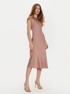 Calvin Klein Sukienka koktajlowa K20K207847 Różowy Slim Fit. Czerwone sukienki Calvin Klein, bez wzorów, z wiskozy, wizytowe, bez kołnierzyka, bez ramiączek. Za 619,99 zł.