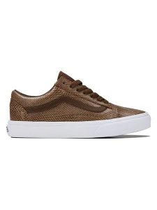 Vans Skórzane sneakersy "Old Skool" w kolorze brązowym rozmiar: 35. Brązowe trampki Vans, bez wzorów, bez zapięcia. Za 157,35 zł.