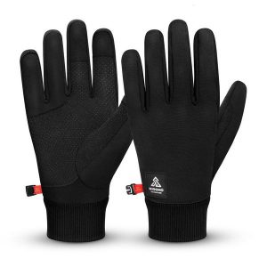 Wodoodporne rękawiczki trekkingowe Siroko Gauteng. Czarne rękawiczki SIROKO, bez wzorów, z materiału. Za 84,00 zł.