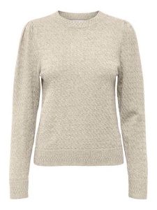 ONLY Sweter w kolorze kremowym rozmiar: XL. Brązowe swetry oversize ONLY, xl, bez wzorów, ze splotem, bez ramiączek. Za 75,16 zł.