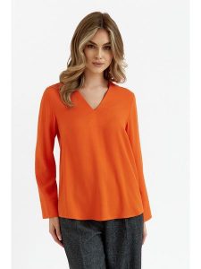 Stylove Bluzka w kolorze pomarańczowym rozmiar: M. Pomarańczowe bluzki Stylove, m, bez wzorów, z wiskozy, bez kołnierzyka, bez ramiączek. Za 109,78 zł.
