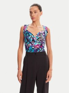 Morgan Bluzka 251-DCOLO Kolorowy Slim Fit. Bluzki Morgan, l, bez wzorów, z syntetyku, bez kołnierzyka, bez ramiączek. Za 129,99 zł.