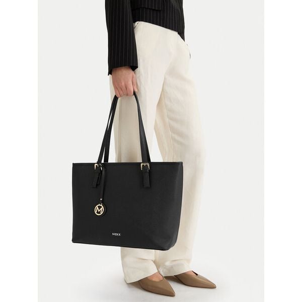 Torebka MEXX. Czarne shopper bag Mexx, bez wzorów, bez dodatków. Za 159,99 zł.
