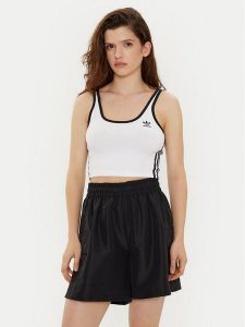 Adidas Top adicolor 3-Stripes JD4613 Biały Slim Fit. Białe topy ADIDAS, l, bez wzorów, z bawełny, bez kołnierzyka, bez ramiączek. Za 89,99 zł.