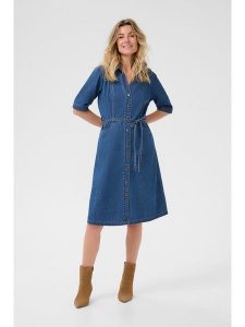 Cream Sukienka dżinsowa w kolorze niebieskim rozmiar: 42. Niebieskie sukienki Cream, na co dzień, bez wzorów, z tkaniny, bez kołnierzyka, bez ramiączek, midi, proste. Za 196,70 zł.