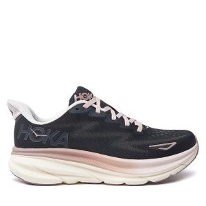 Buty do biegania Hoka. Czarne buty sportowe Hoka, bez wzorów, bez zapięcia, do biegania. Za 499,99 zł.
