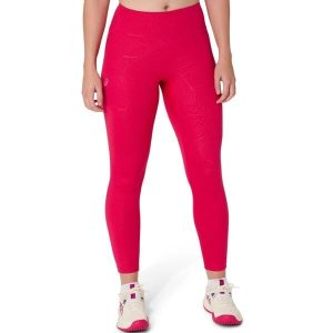 Damskie legginsy Asics 45876. Czerwone legginsy ASICS, bez wzorów, z materiału. Za 392,00 zł.