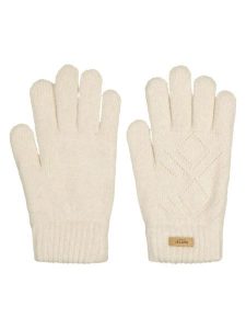 Barts Rękawiczki "Bridgey" w kolorze beżowym rozmiar: onesize. Brązowe rękawiczki Barts, bez wzorów, prążkowane. Za 117,73 zł.