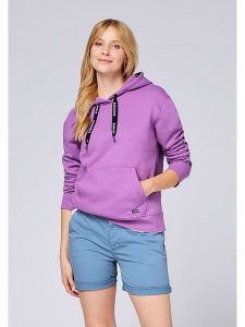 Chiemsee Bluza "Vanula" w kolorze fioletowym rozmiar: M. Różowe bluzy Chiemsee, m, bez wzorów, z kapturem. Za 127,35 zł.