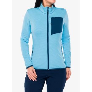 Bluza rozpinana damska CMP Kovyna. Niebieskie bluzy CMP, na zimę, bez wzorów, bez kaptura. Za 257,19 zł.