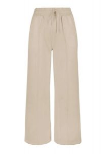 Spodnie dresowe z szeroką nogawką N-ERLA. Brązowe spodnie dresowe Volcano, s, bez wzorów, z dresówki. Za 149,99 zł.