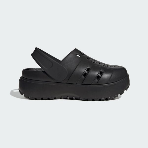 Klapki Adilette Platform. Czarne klapki ADIDAS, bez wzorów, bez obcasa. W wyprzedaży za 119,40 zł.