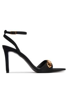 Aldo Sandały Leara 14298695 Czarny. Czarne sandały ALDO, bez wzorów, z materiału, bez obcasa, na szpilce, bez zapięcia. Za 399,99 zł.