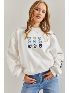 Bianco Lucci Bluza w kolorze białym rozmiar: S. Białe bluzy Bianco Lucci, s, bez wzorów, z bawełny, bez kaptura. Za 104,89 zł.