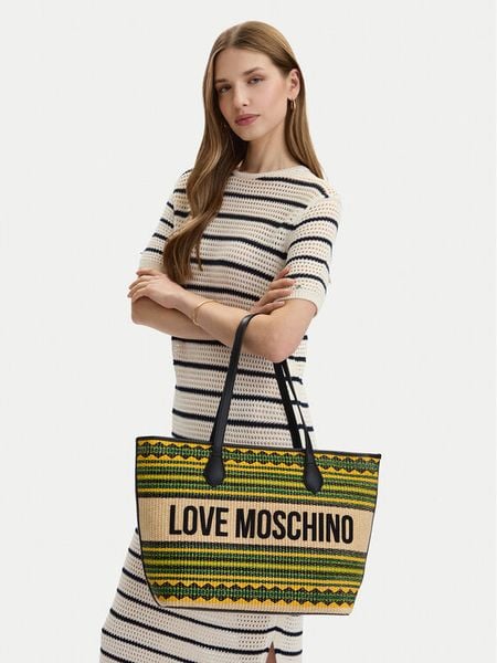 LOVE MOSCHINO Torebka JC4348PP0OKN300A Kolorowy. Shopper bag LOVE MOSCHINO, bez wzorów, z syntetyku, bez dodatków. Za 620,99 zł.