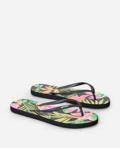 Japonki damskie Rip Curl Mixed Bloom Open Toe. Klapki Rip Curl, bez wzorów, z materiału, z otwartym noskiem, bez obcasa. Za 77,99 zł.