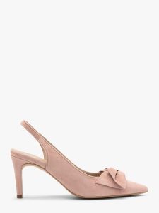 Różowe czółenka damskie bez pięty slingback z kokardą OFELIA. Czerwone czółenka Ryłko, bez wzorów, z materiału, bez obcasa, na obcasie, bez zapięcia. W wyprzedaży za 329,99 zł.