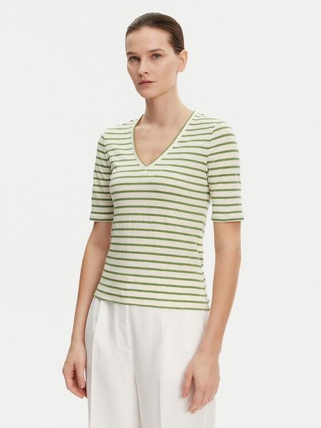 Weekend Max Mara T-Shirt Opzione 2515941012 Zielony Regular Fit. Zielone t-shirty Weekend Max Mara, s, bez wzorów, ze lnu, bez kołnierzyka, bez ramiączek. Za 289,99 zł.