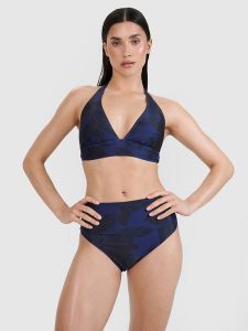 4F Góra od bikini damska - fioletowa L. Fioletowe bikini 4f, bez wzorów, z elastanu. W wyprzedaży za 49,99 zł.