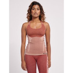 Damski tank top Hummel Clea. Czerwone biustonosze Hummel, bez wzorów. Za 160,25 zł.