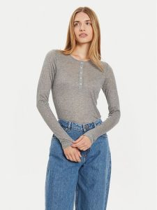 Marc O'Polo Bluzka 408 2028 52447 Szary Slim Fit. Szare bluzki Marc O'Polo, m, bez wzorów, z lyocellu, bez kołnierzyka, bez ramiączek. Za 169,99 zł.