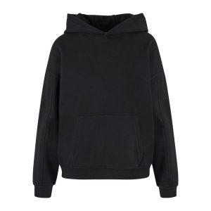 Bluza damska z kapturem Urban Classics Organic. Czarne bluzy Urban Classics, bez wzorów, z bawełny, z kapturem. Za 237,00 zł.