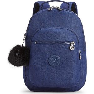 Plecak "Clas Seoul" w kolorze niebieskim - 26 x 34,5 x 13 cm. Plecaki marki Kipling. W wyprzedaży za 128,95 zł.
